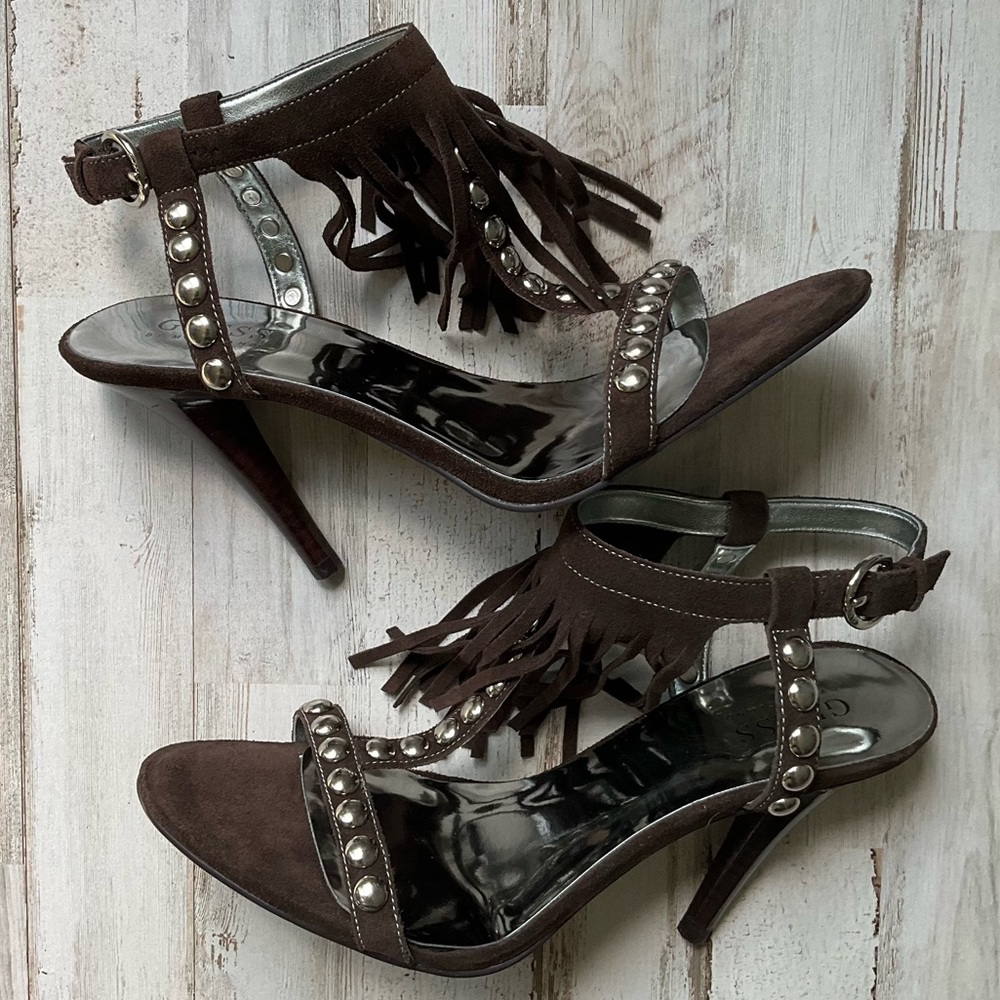 GUESS by Marciana Galiena Fringe Heel Sandals - Picture 6 of 11